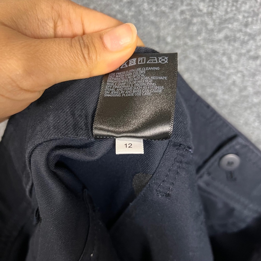 Uniqlo Wide Fit Chino barrel leg Pants women 12 Recycled Cotton Blend - Picture 9 of 10